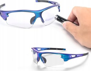 RockBros Okulary rowerowe fotochromowe z filtrem UV 400 niebieskie 10