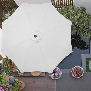 Springos Parasol ogrodowy łamany 300 cm duży z korbką na balkon, taras jasnoszary UNIWERSALNY 5