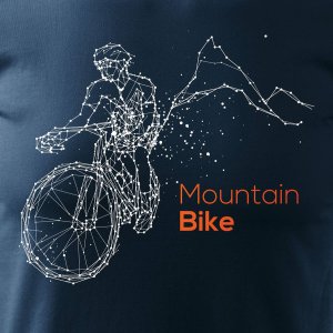 Topslang Koszulka rowerowa z rowerem górskim dla rowerzysty MTB mountain bike męska granatowa REGULAR XL 2