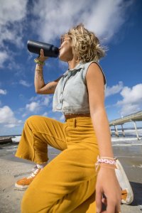 Life Straw Go 2.0 Czarna stalowa butelka filtrująca 1L Black Steel 4