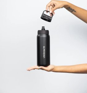 Life Straw Go 2.0 Czarna stalowa butelka filtrująca 1L Black Steel 6