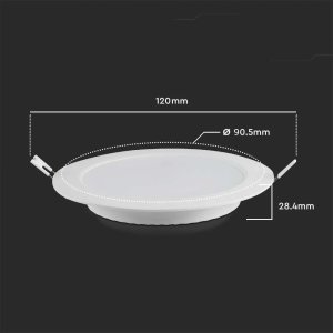 Lampa sufitowa V-TAC Panel LED V-TAC Wpuszczany Premium Downlight 12W Okrągły fi170 VT-61012 3000K 1200lm 2