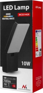 Naświetlacz Maclean Lampa LED Maclean, kolor szary, 10W, IP65, 700lm, barwa neutralna biała (4000K) MCE514 GR 9