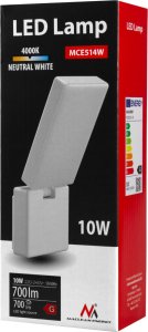 Naświetlacz Maclean Lampa LED Maclean, kolor biały, 10W, IP65, 700lm, barwa neutralna biała (4000K) MCE514 W 9
