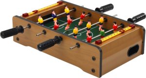LeanToys Mini Piłkarzyki Stołowe Drewniane 36cm x 21,5cm x 9cm 3