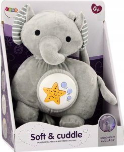 LeanToys Słonik Pluszowy Projektor Usypiacz Słoń Szary Przytulanka Gwiazdy Melodie 4