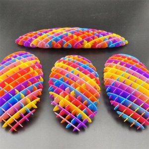 LeanToys Zabawka Tęczowa Antystresowa Elastyczna Sensoryczna Kolorowa 10cm 2