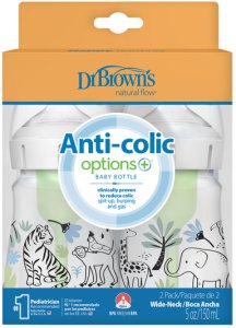 Dr Browns WB52014 BUTELKA SZEROKA 150ML OPTIONS PLUS 2-PAK DŻUNGLA 2