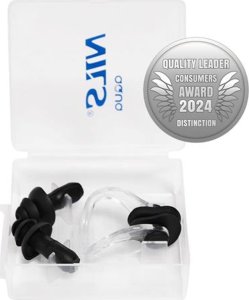 Nils Extreme NQAW30 CZARNY ZESTAW PŁYWACKI SILIKONOWE ZATYCZKI DO USZU I NA NOS NILS AQUA 4