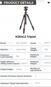 Statyw K&F Statyw K&F Concept K254C2+BH-36L 17