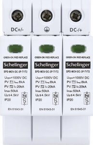 Bemko OGRANICZNIK PRZEPIĘĆ 3P 8kA DC 1000V KLASY T1T2 SCHELINGER 2