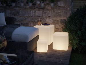 Lampa wisząca Paulmann Oprawa ogrodowa Plug & Shine CUBE 300x300 6.5W 3000K 575lm IP67 24V biały 2