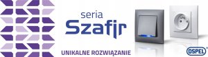 Ospel Ramka poczwórna Ospel Szafir R-4Z/33 czarny metalik 8