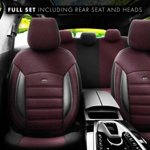 AMiO Komplet pokrowców na fotele samochodowe OTOM SPORT PLUS 103 BURGUNDY NZ 3