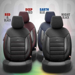 AMiO Komplet pokrowców na fotele samochodowe OTOM SPORT PLUS 103 BURGUNDY NZ 8