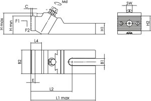 AMF Stabilny docisk boczny 6497F, wielkość 19 AMF 2