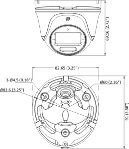 HiLook Kamera 4w1 Hilook by Hikvision kopułka 5MP TVICAM-T5M-20DL 2.8mm 3