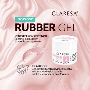 Claresa CLARESA Rubber Gel Żel do budowania i przedłużania paznokci 02 - 45 g 4
