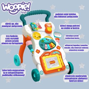 Woopie WOOPIE BABY Grający Chodzik z Znikopisem 2