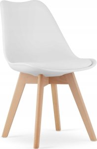 Leobert Zestaw stół okrągły KAMI 80cm + 4 krzesła MARK białe 3