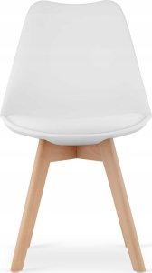 Leobert Zestaw stół okrągły KAMI 80cm + 4 krzesła MARK białe 6