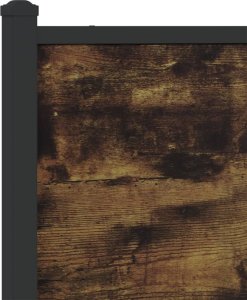 vidaXL Rama łóżka z wezgłowiem i zanóżkiem, przydymiony dąb 90x200 cm 9
