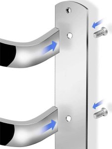 Aptel Metalowy WIESZAK na Ręczniki Łazienkowy w stylu Loft 48,5x28cm srebrny AG988C 3