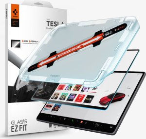 Etui do nawigacji Spigen Tesla EZ Fit Anti Glare Screen Protector 1 Pack, transparency - Tesla Model 3 (2024) 14