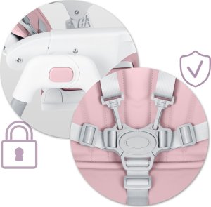 Ricokids Krzesełko do karmienia Tulo różowe 5