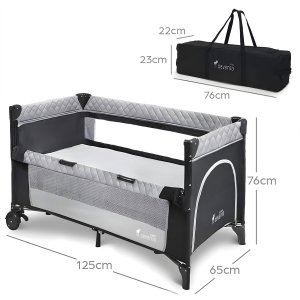 Severno Kids Łóżeczko turystyczne Overnight składane dostawne 3 poziomy + torba 7