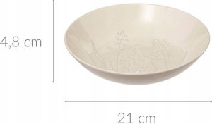 Secret de Gourmet Talerz głęboki do zupy ELSA, kamionka, wzór polnych kwiatów, Ø 21 cm 2