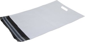 Stickn Forsendelsespose propac, 400 x 600 mm, hvid med hank, pakke a 100 stk. 2