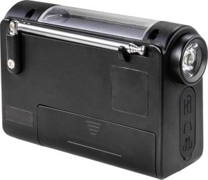 Radio budowlane Renkforce RF-CR-200 Radio przenośne UKW, MW, KW ładowalny Panel słoneczny Ręczna korba Funkcja budzika Latarka czarny (RF-4694806) 3