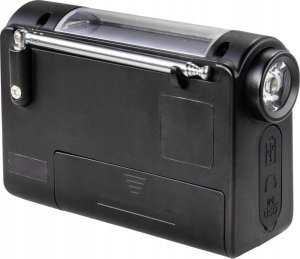 Radio budowlane Renkforce RF-CR-200 Radio przenośne UKW, MW, KW ładowalny Panel słoneczny Ręczna korba Funkcja budzika Latarka czarny (RF-4694806) 6