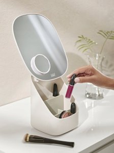 Lustro Joseph & Joseph Pedestal mirror with cosmetic organiser Viva ™ 7