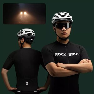 RockBros Koszulka rowerowa Rockbros 15120002006 z krótkim rękawem XXXL - czarna 2