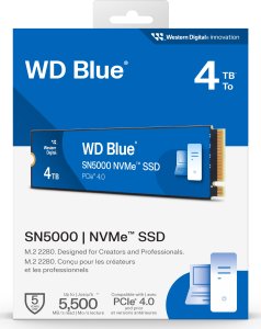 Dysk SSD SanDisk Blue SN5000 4TB M.2 2280 PCI-E x4 Gen4 NVMe (WDS400T4B0E) 2