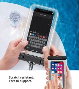 Tech-Protect TECH-PROTECT UWC7 UNIVERSAL WATERPROOF CASE 6.9 INCH BLACK/ORANGE 2