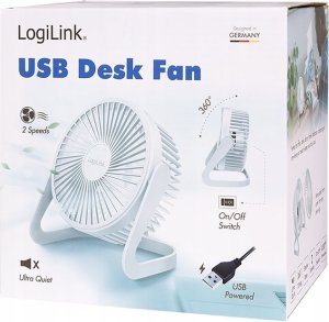 Wentylator USB LogiLink USB wentylator biurkowy 6'' biały 5