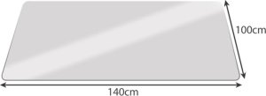 Ruhhy Mata ochronna pod krzesło 100x140cm - mleczna 9