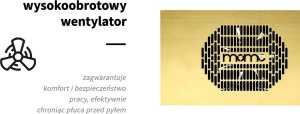 Activeshop Pochłaniacz pyłu do zabudowy Momo S-41 złoty 8