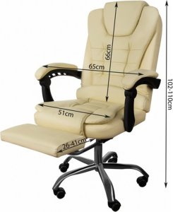 Krzesło biurowe Malatec 23287 Beżowe 4