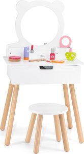 Viga Toys VIGA Duża Toaletka Drewniana Biała z Lustrem i Krzesełkiem 8