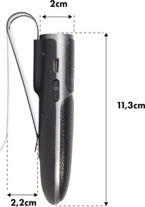 Zestaw głośnomówiący Audiocore Zestaw głośnomówiący bluetooth 5.0 , A2DP, głośnik 2W, wspiera Google i Siri, AC480 7