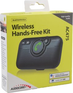 Transmiter FM Audiocore Zestaw głośnomówiący bluetooth 5.0 , A2DP, głośnik 2W, wspiera Google i Siri, AC475 8