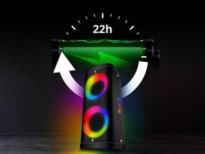 Głośnik Sven Portable speaker SVEN PS-950 black power output 2x80W (RMS) TWS Bluetooth IPx4 FM USB microSD LED-display lithium battery 13