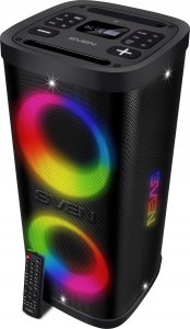 Głośnik Sven Portable speaker SVEN PS-950 black power output 2x80W (RMS) TWS Bluetooth IPx4 FM USB microSD LED-display lithium battery 2