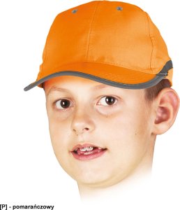 R.E.I.S. CZFLUO-KIDS - Czapka z daszkiem w kolorze fluorescencyjnym dla dzieci - pomarańczowy XS 3