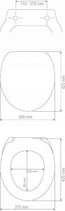 Deska bidetowa Wenko Toilet Seat Urbino white, Easy Close MDF 2