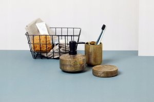 Wenko Mydelniczka ceramiczna RIVARA, złota, WENKO 5
